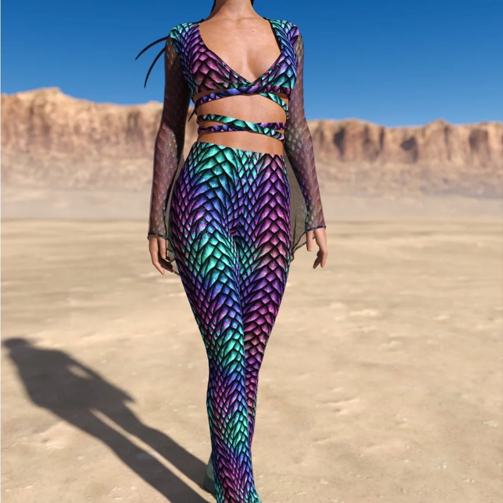 Candy Catz Gorgona Strappy Festival Rave Set, Size L